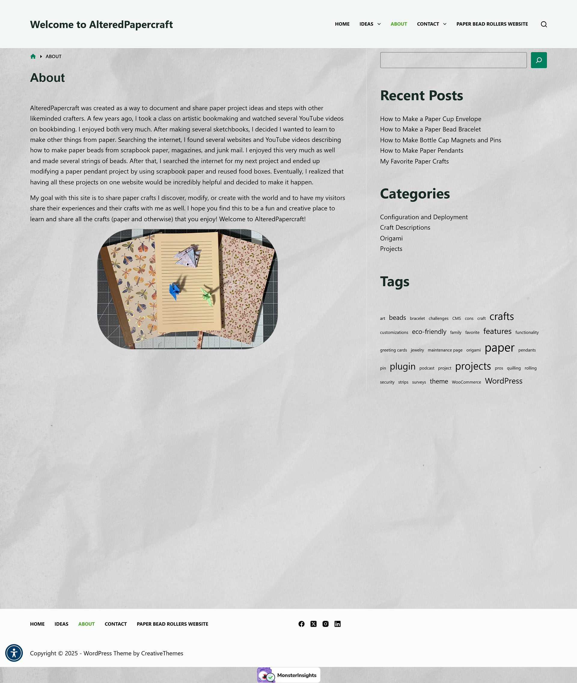 WordPress About page sample