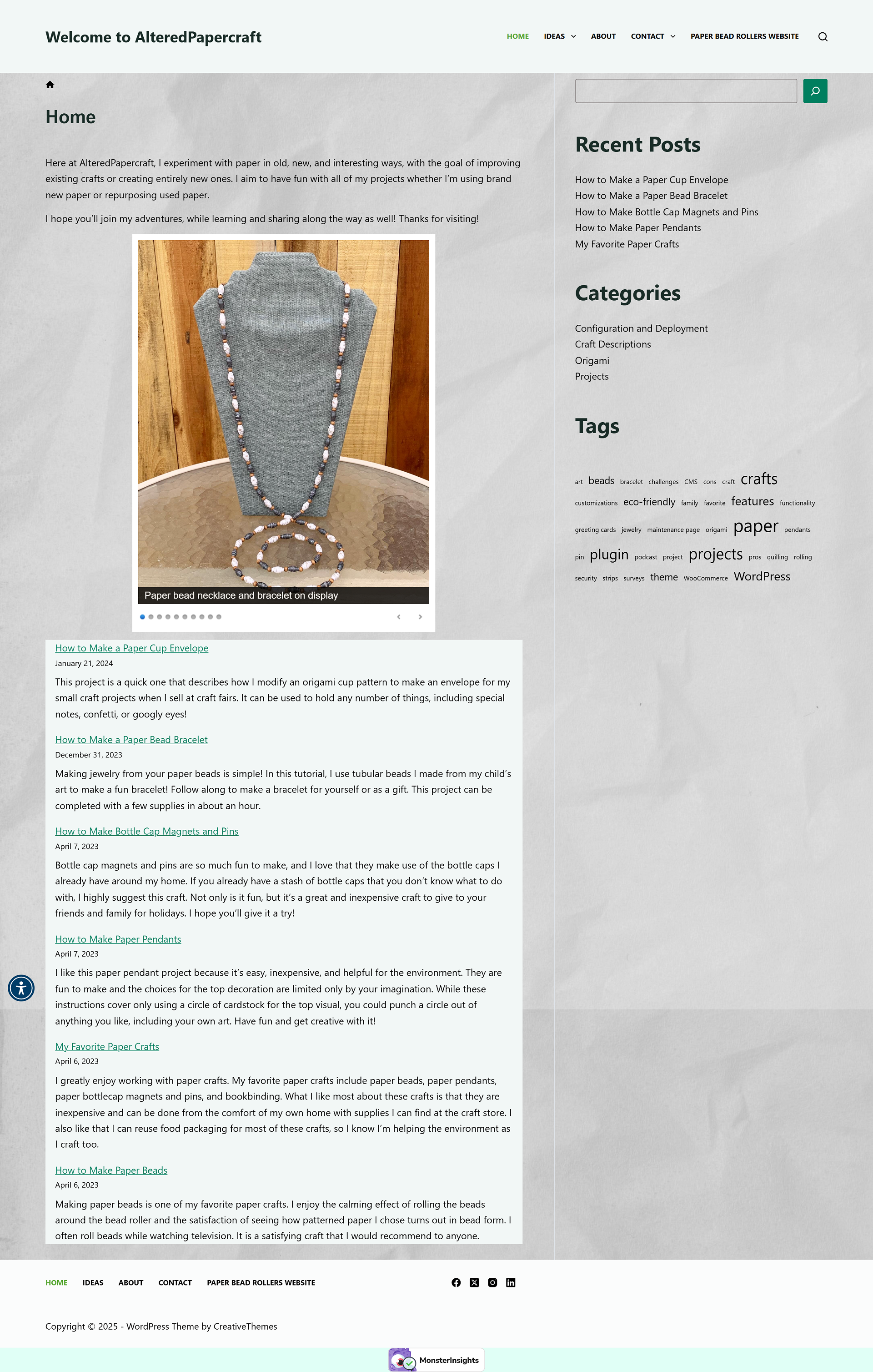 WordPress Home page sample